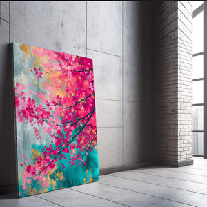 Turquoise Cherry Blossom Wall Decor