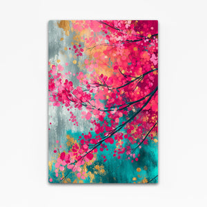 Turquoise Cherry Blossom Wall Decor