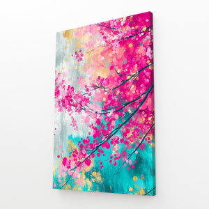Turquoise Cherry Blossom Wall Decor