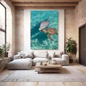 Turtle Dolphin Art