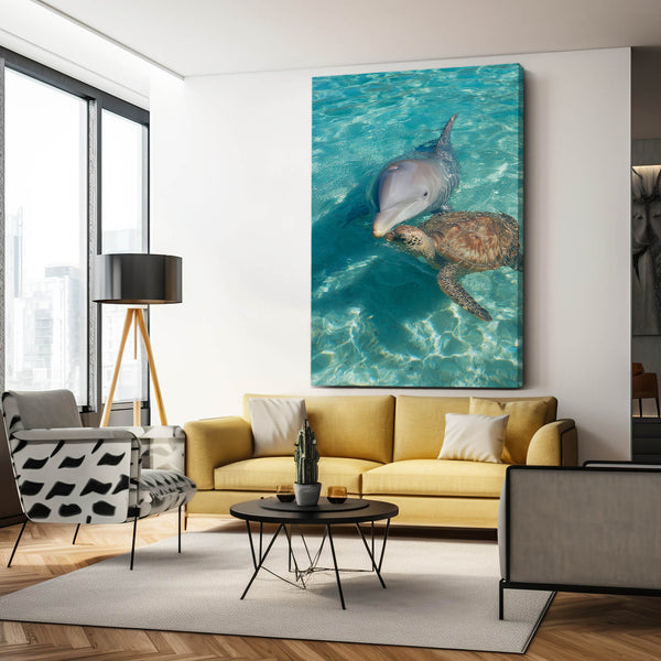 Turtle Dolphin Art