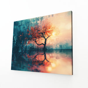 Twilight Reflection Tree Art | MusaArtGallery™