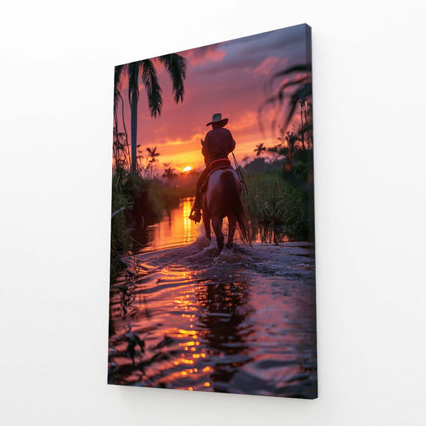 Twilight Rider Sunset Art | MusaArtGallery™