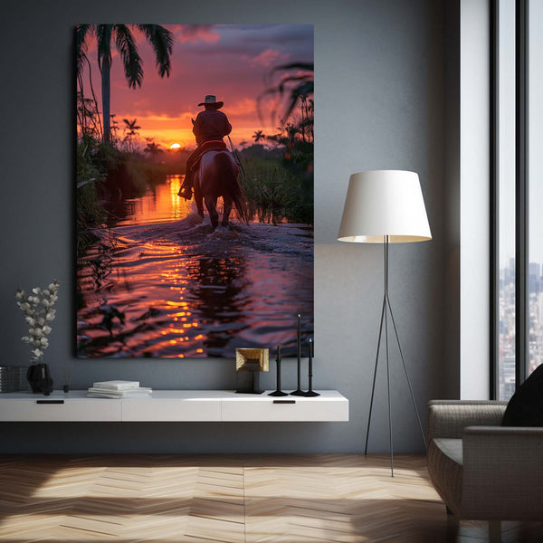 Twilight Rider Sunset Art | MusaArtGallery™