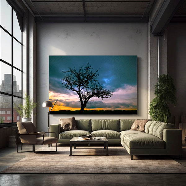 Twilight Silhouette Tree Art | MusaArtGallery™