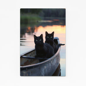 Twilight Voyage Cat Art | MusaArtGallery™