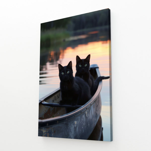 Twilight Voyage Cat Art | MusaArtGallery™