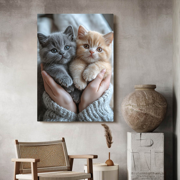 Two Cats Cute Art