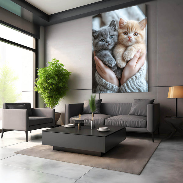 Two Cats Cute Art