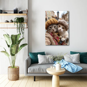 Two Cute Cat Wall Arts | MusaArtGallery™