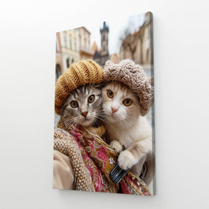 Two Cute Cat Wall Arts | MusaArtGallery™