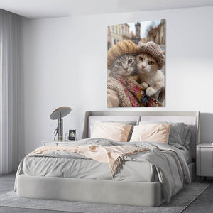 Two Cute Cat Wall Arts | MusaArtGallery™