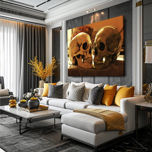 Two Face Skull Wall Art | MusaArtGallery™
