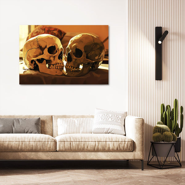 Two Face Skull Wall Art | MusaArtGallery™