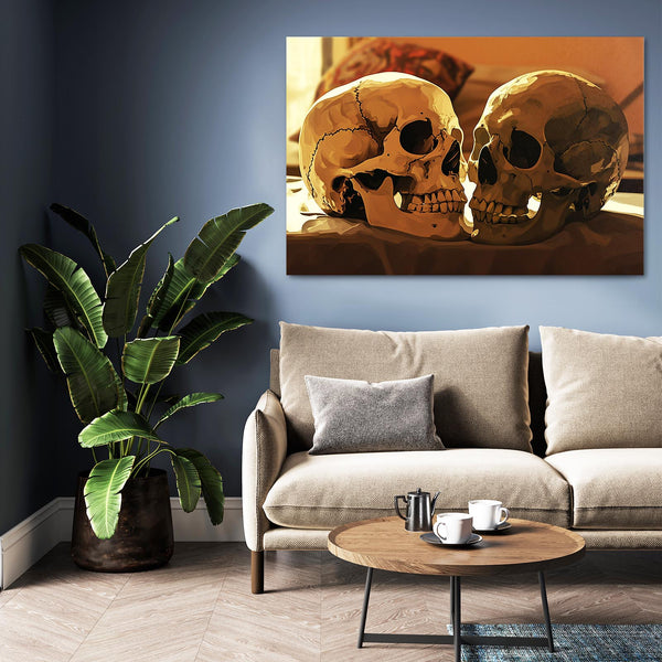 Two Face Skull Wall Art | MusaArtGallery™