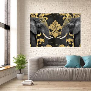 Two Thai Elephant Wall Art | MusaArtGallery™