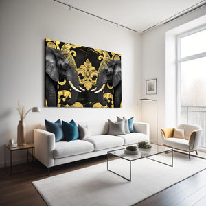 Two Thai Elephant Wall Art | MusaArtGallery™