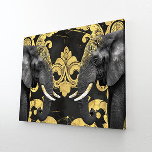 Two Thai Elephant Wall Art | MusaArtGallery™