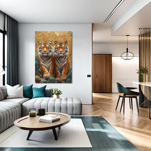Two Tigers wall Art | MusaArtGallery™