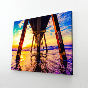 Under Bridge Sunset Art  | MusaArtGallery™