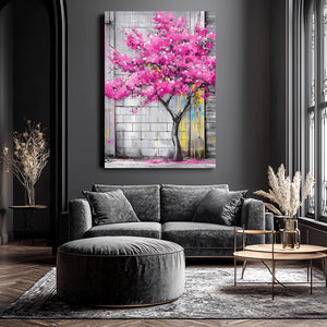 Urban Cherry Blossom Tree Wall Art