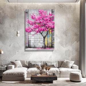 Urban Cherry Blossom Tree Wall Art