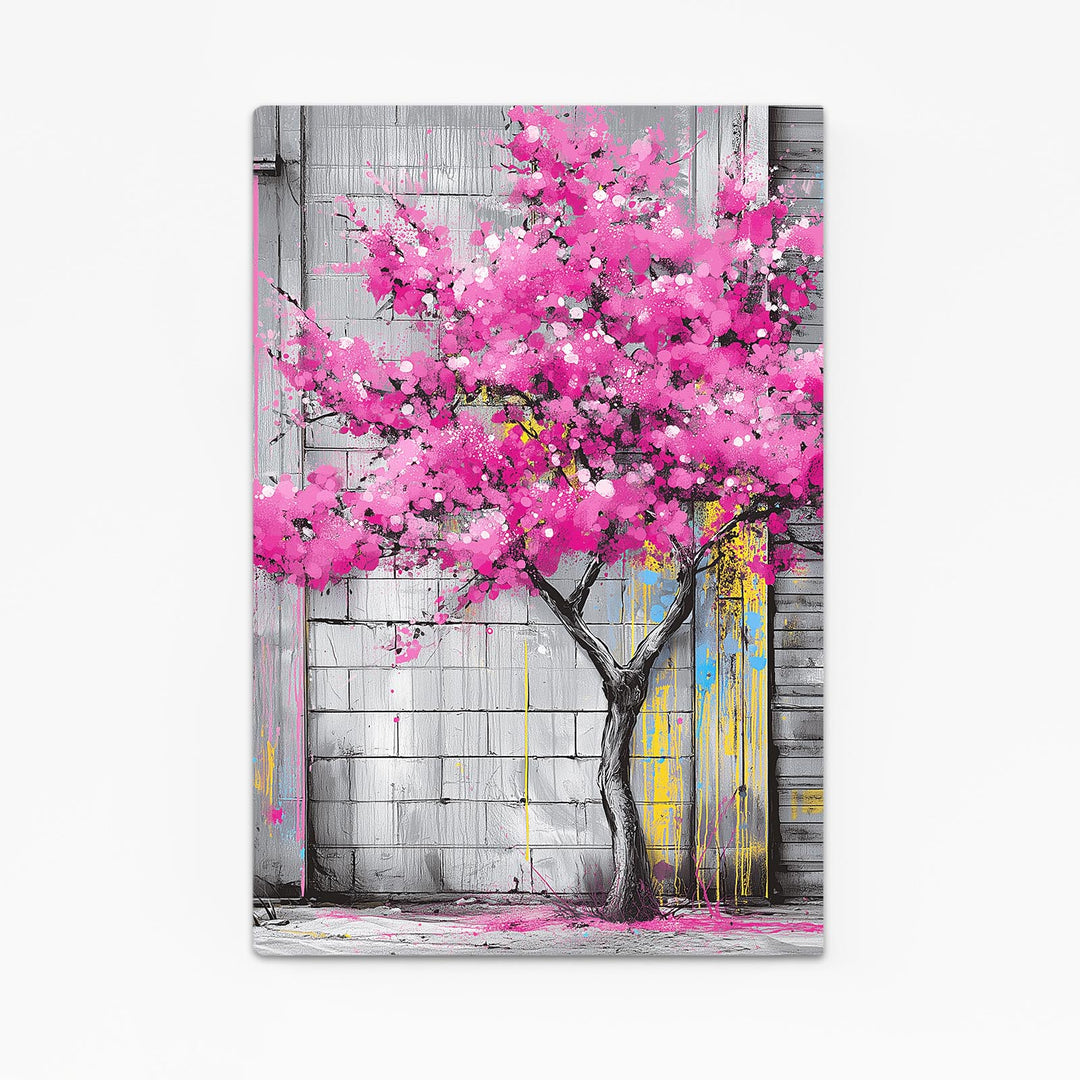 Urban Cherry Blossom Tree Wall Art