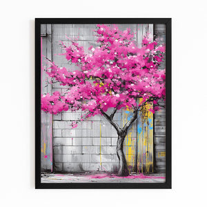 Urban Cherry Blossom Tree Wall Art