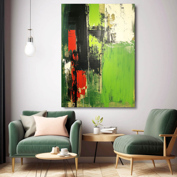 Urban Energy Green Abstract Art | MusaArtGallery™