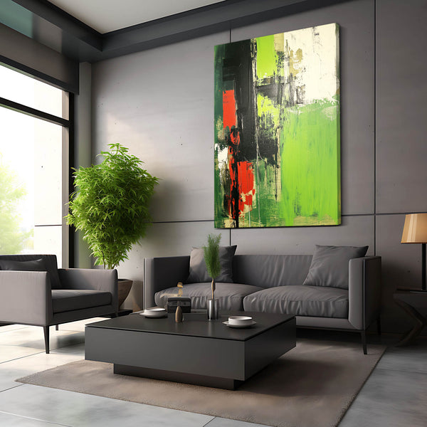 Urban Energy Green Abstract Art | MusaArtGallery™