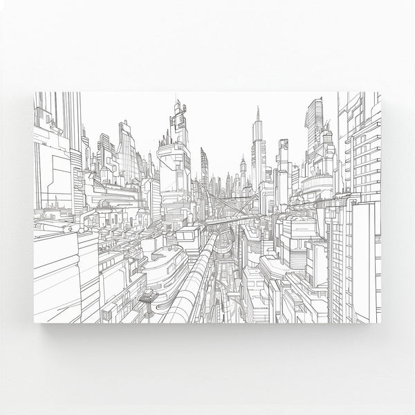 Urban Future Line Art | MusaArtGallery™