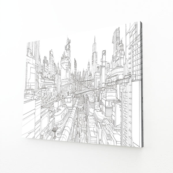 Urban Future Line Art | MusaArtGallery™