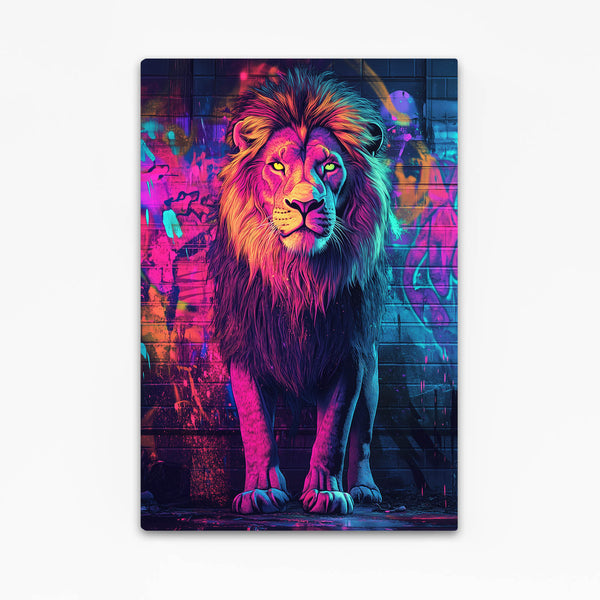 Urban Neon Lion Wall Art | MusaArtGallery™