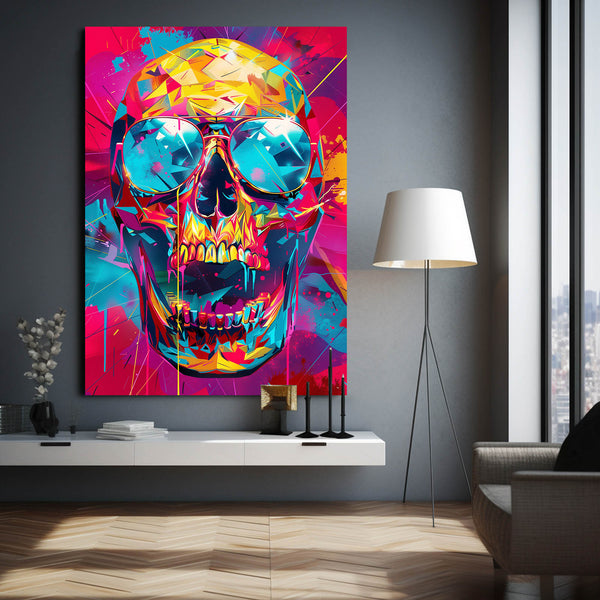 Urban Neon Skull Art | MusaArtGallery™