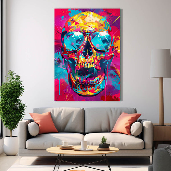 Urban Neon Skull Art | MusaArtGallery™