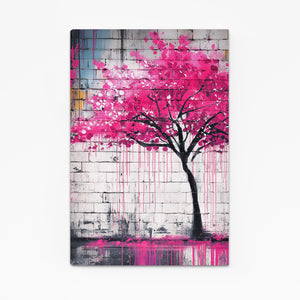 Urban Pink Cherry Blossom Tree Wall Art