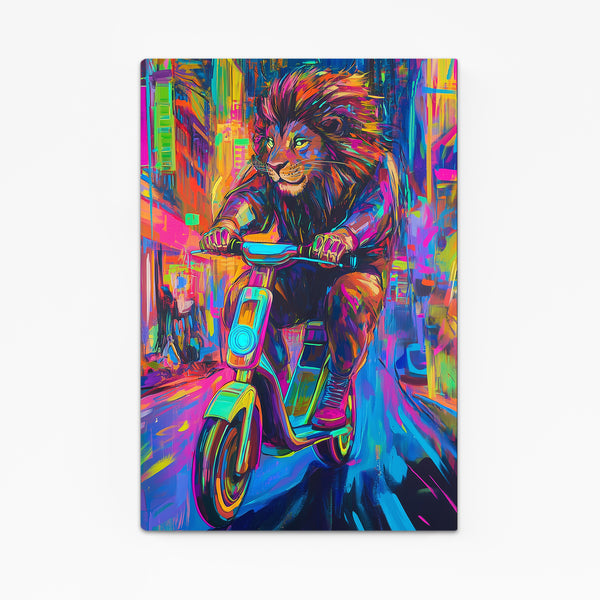 Urban Rider Lion Wall Art | MusaArtGallery™