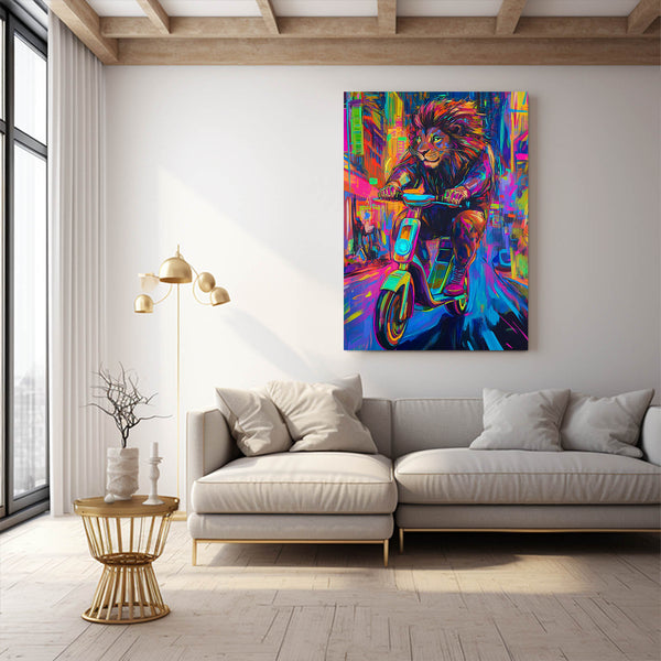 Urban Rider Lion Wall Art | MusaArtGallery™