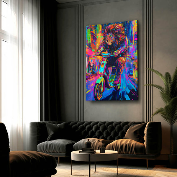 Urban Rider Lion Wall Art | MusaArtGallery™