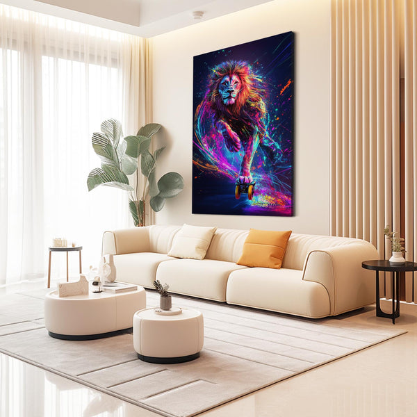 Urban Skater Lion Wall Art | MusaArtGallery™