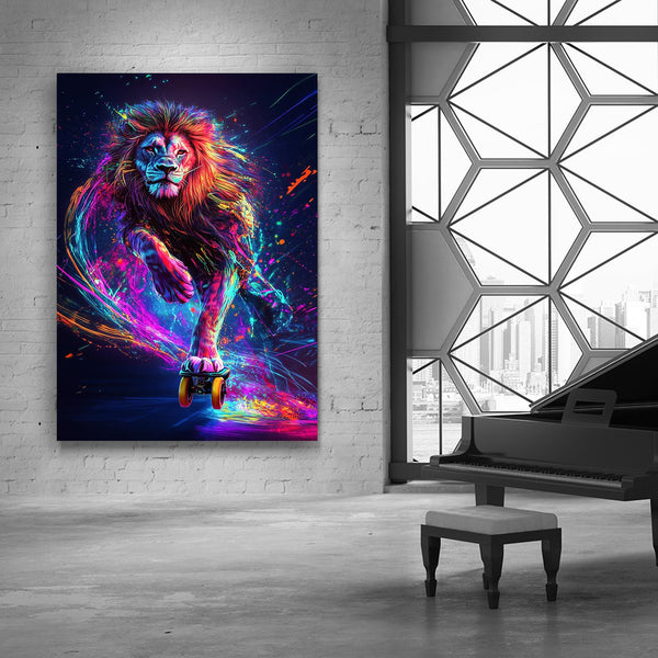 Urban Skater Lion Wall Art | MusaArtGallery™