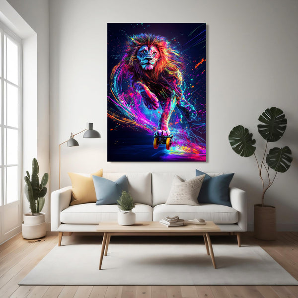 Urban Skater Lion Wall Art | MusaArtGallery™