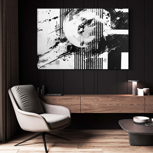 Urban Vortex Black and White Abstract Art | MusaArtGallery™