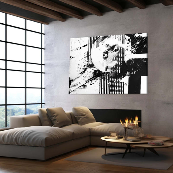 Urban Vortex Black and White Abstract Art | MusaArtGallery™