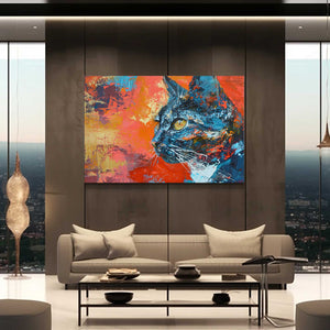 Vector Cat Face Wall Art | MusaArtGallery™