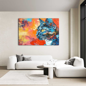Vector Cat Face Wall Art | MusaArtGallery™