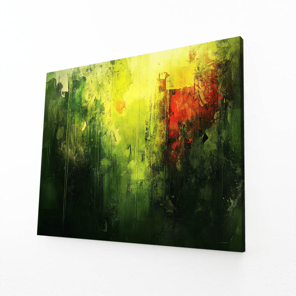 Verdant Blaze Green Abstract Art | MusaArtGallery™