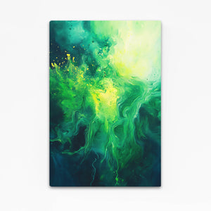 Verdant Burst Green Abstract Art | MusaArtGallery™