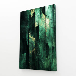 Verdant Dreams Green Abstract Art | MusaArtGallery™