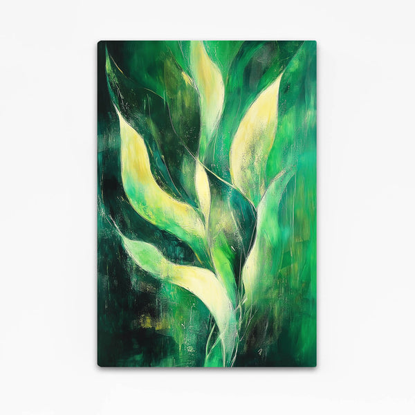 Verdant Flow Green Abstract Art | MusaArtGallery™